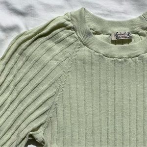 Free People Green Sweater Shirt